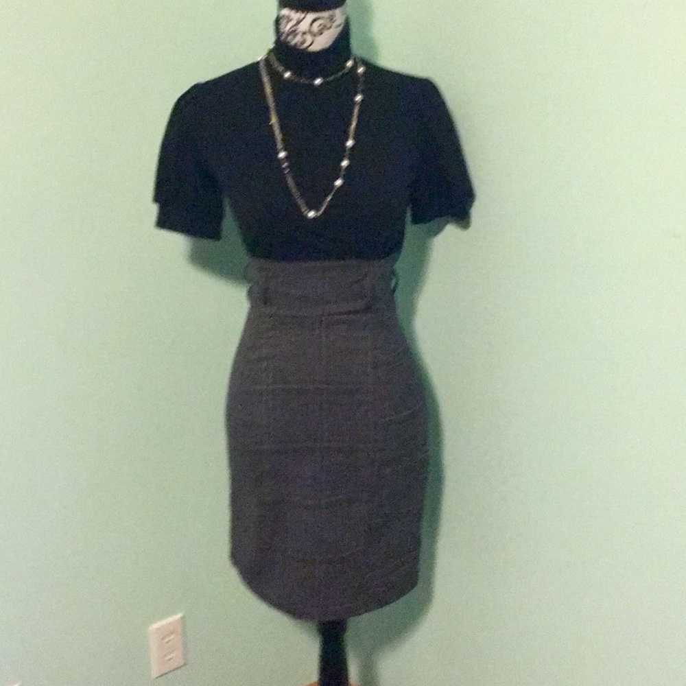 Black and grey fitted dress